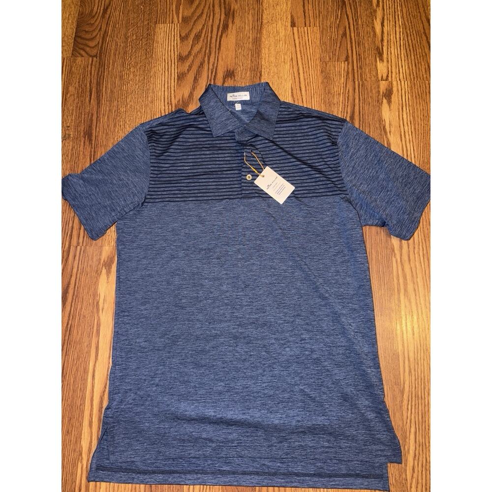 Peter Millar Mens Crown Crafted Polo Golf Shirt S NAVY NWT